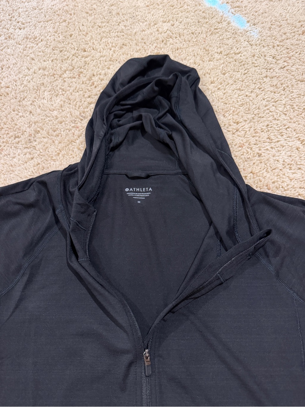 Athleta Black Full-Zip UPF Hooded Jacket - Picture 2 of 4